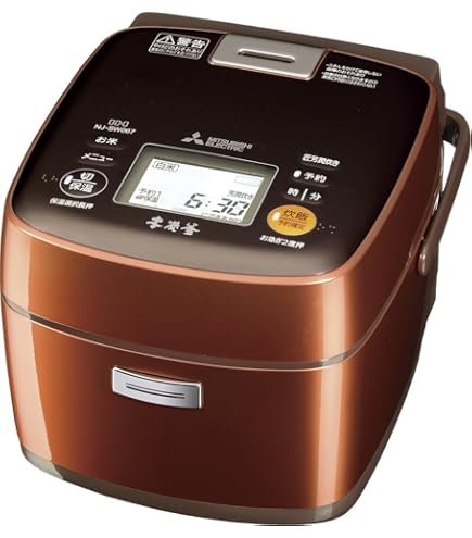 三菱 NJ-SW069-W 【本炭釜】 3.5合 IH炊飯器 2018年製 Amazon | 三菱 IHジャー炊飯器（3.5合炊き） 白和三盆MITSUBISHI 本